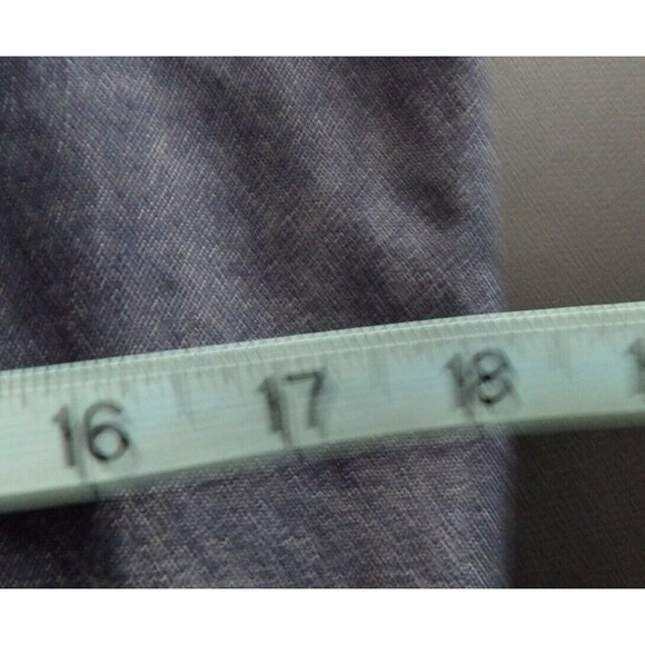 GDS Goddess Denim Jean Button Up Blouse Shirt Laced Up Sleeves Vintage Size XL - Picture 11 of 14